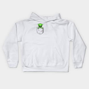 Cute alien pocket Kids Hoodie